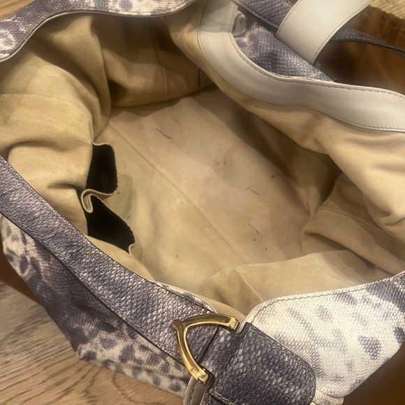 EUC. [Gucci] Authentic Python Stirrup Purse | Hobo Bag | Exotic Snakeskin Tote - Picture 12 of 16